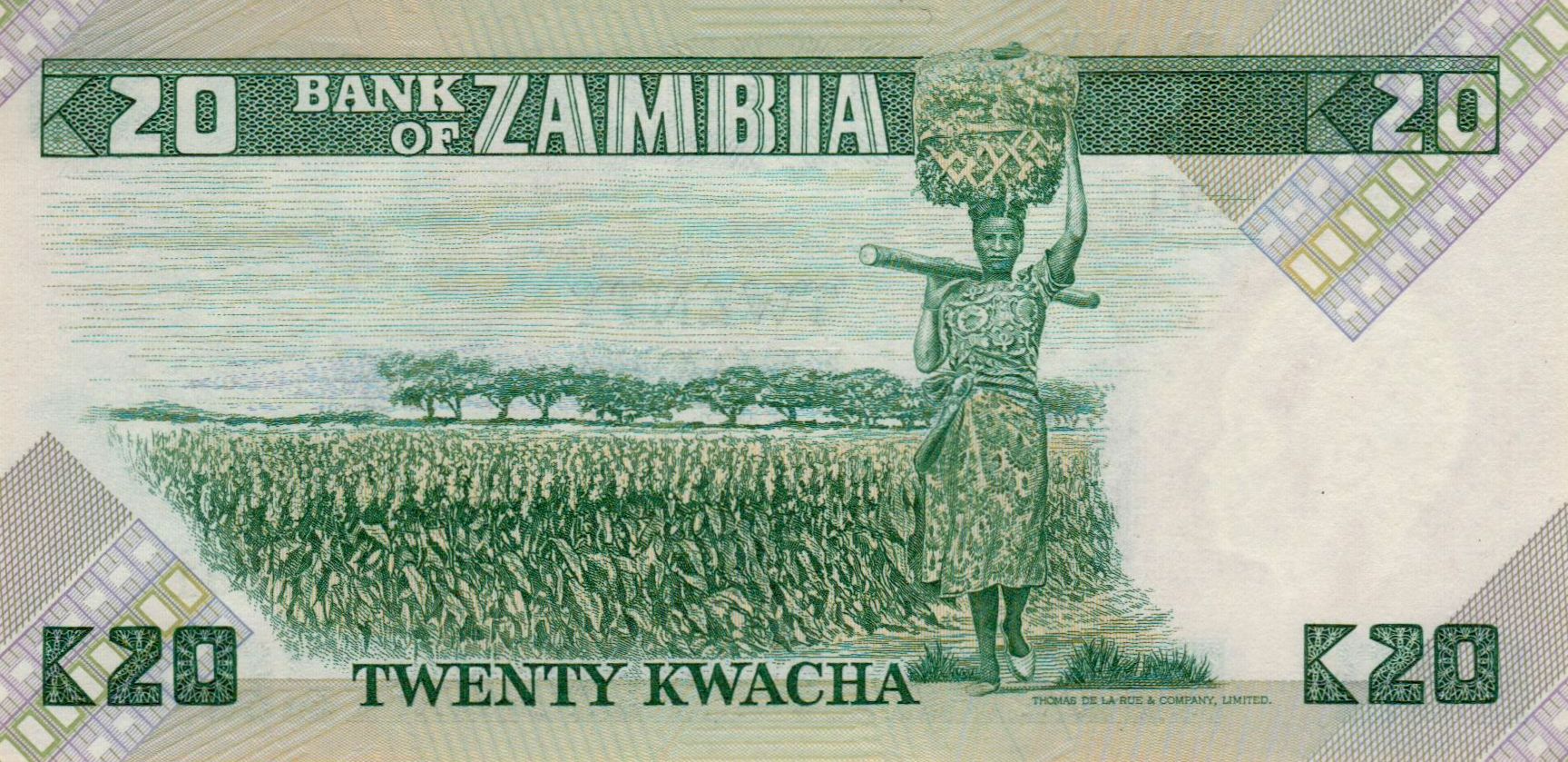 Zambia 20 1986 UNC P-27/e